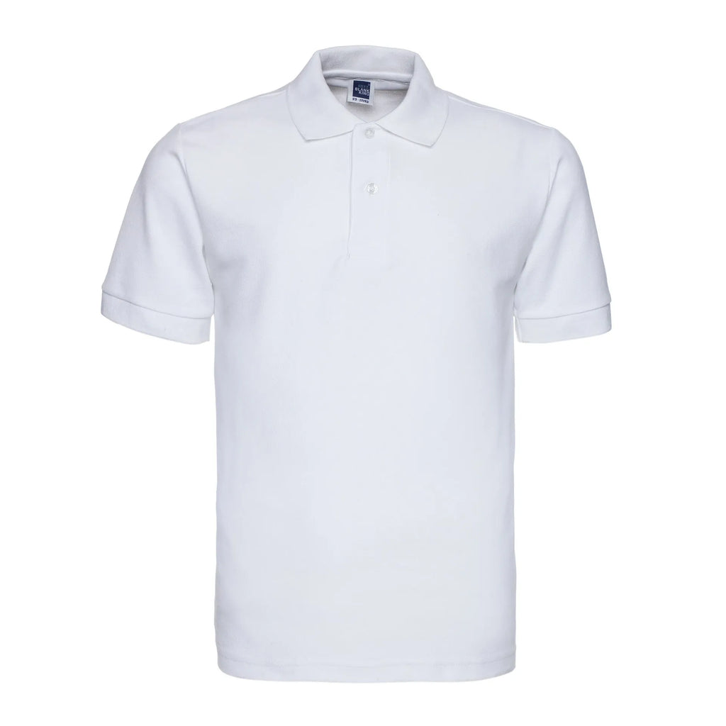 Solid colour loose fit plus size short sleeve polo shirt on a hanger