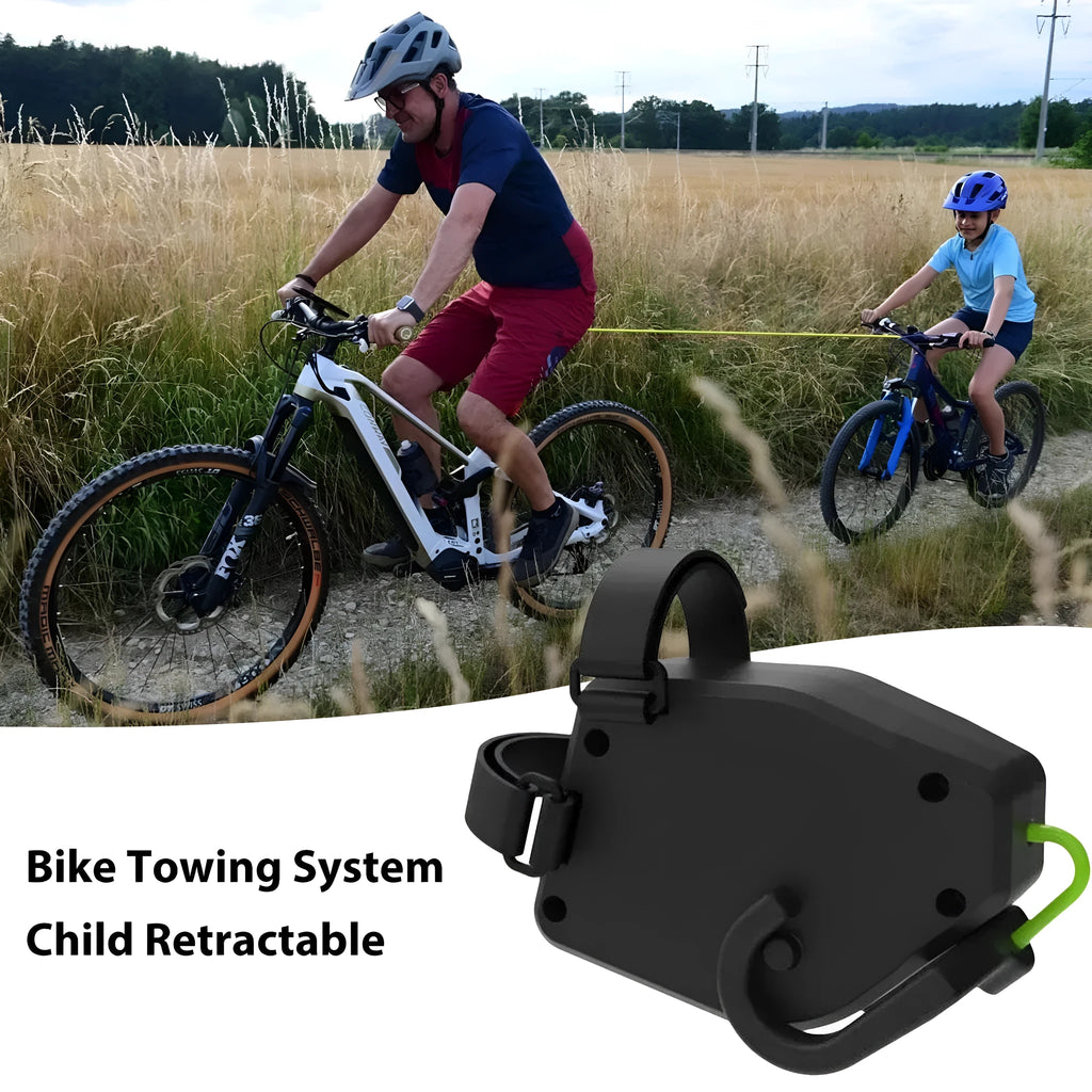 Black plastic and resin bicycle trailer rope for mountain bike and parent-child cycling trailer connections