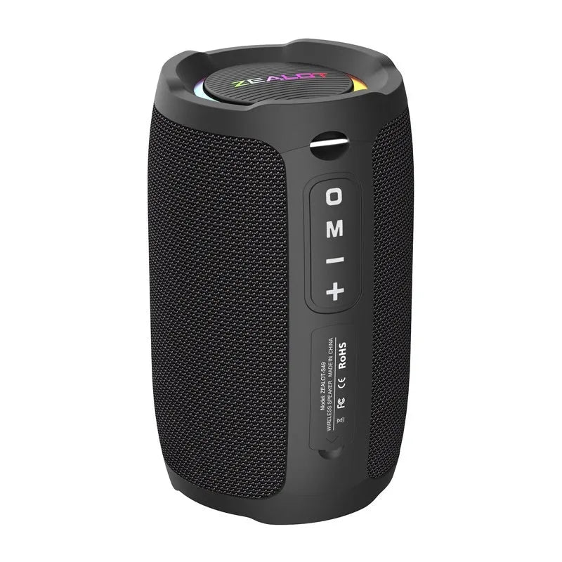 Fanatic S49 portable Bluetooth speaker in black, bluish green, camouflage or grey with 10W output and waterproof build