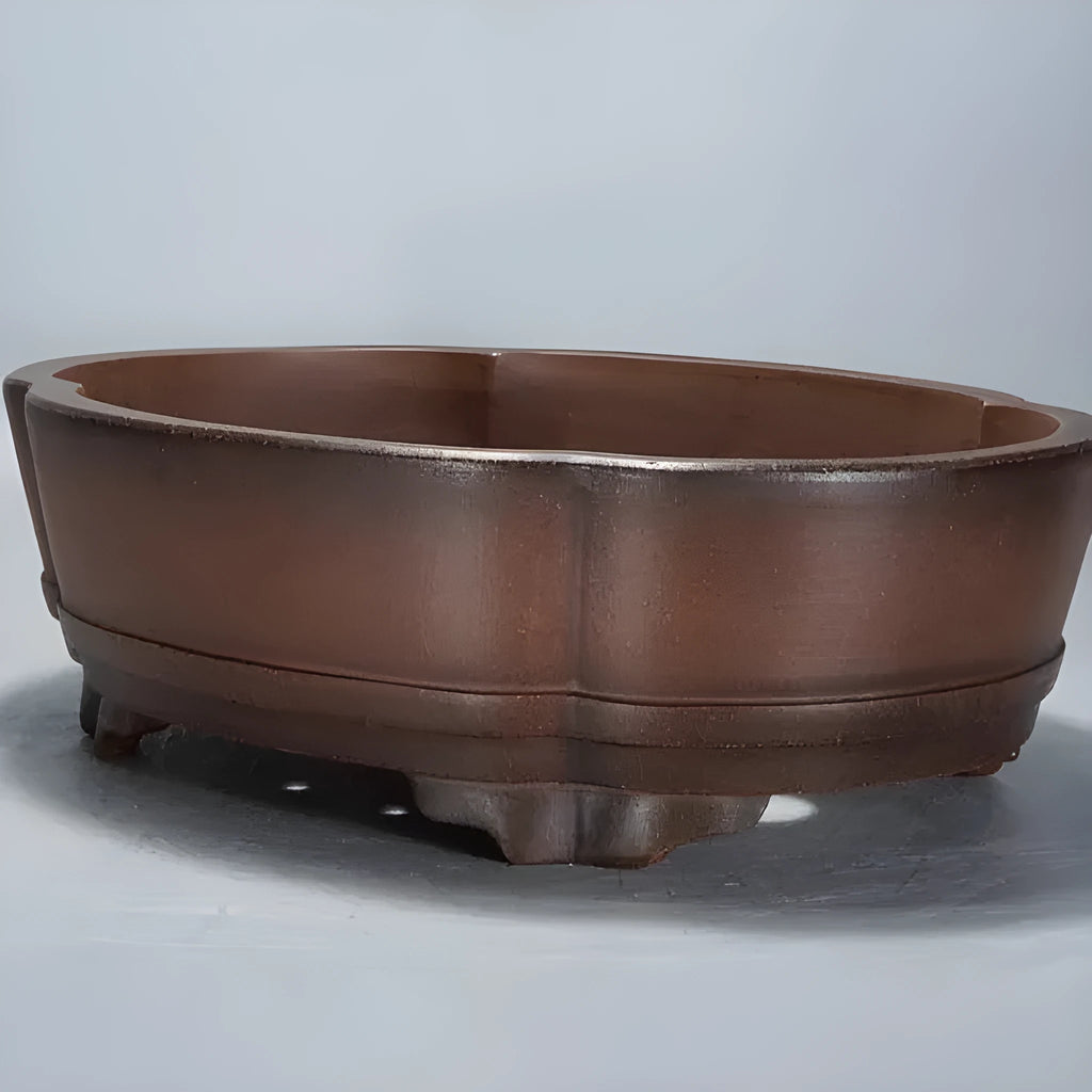 Classical style purple clay bonsai flower pot with dimensions 50cm wide