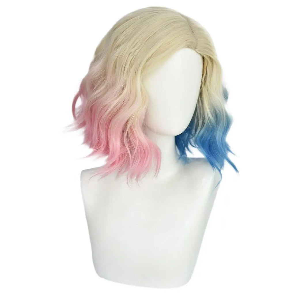Cos gradient colour wig in Sinclair shade, long high temperature fibre synthetic wig on mannequin head