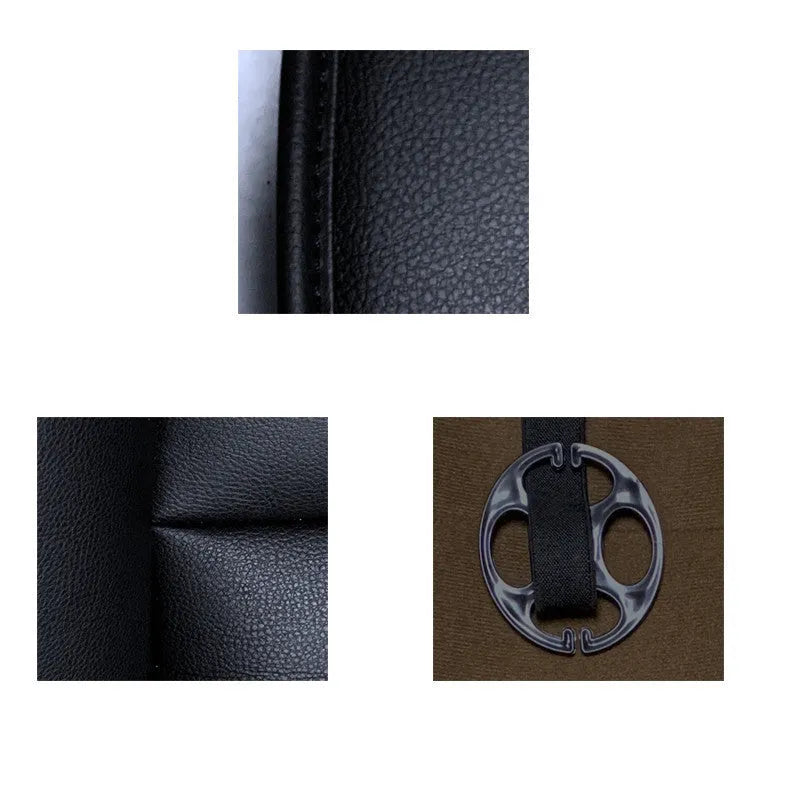 PU leather car seat cover for four-door SUV in black beige gray