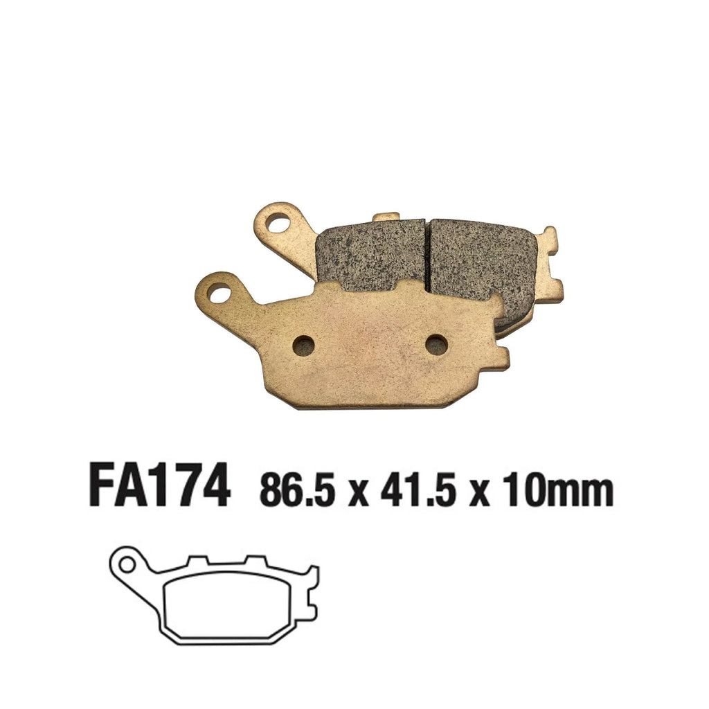A single sintered motorcycle rear brake pad for Honda CBR900RR, CBR929RR, and CBR954RR models.