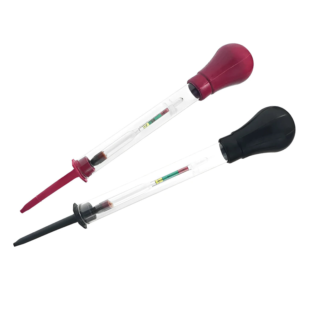 Electrohydraulic hydrometer with glass suction tube for automobile battery electrolyte testing