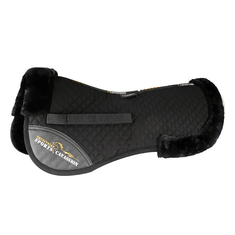 Wool riding saddle pad for equestrian and cycling waist protection in four colour options