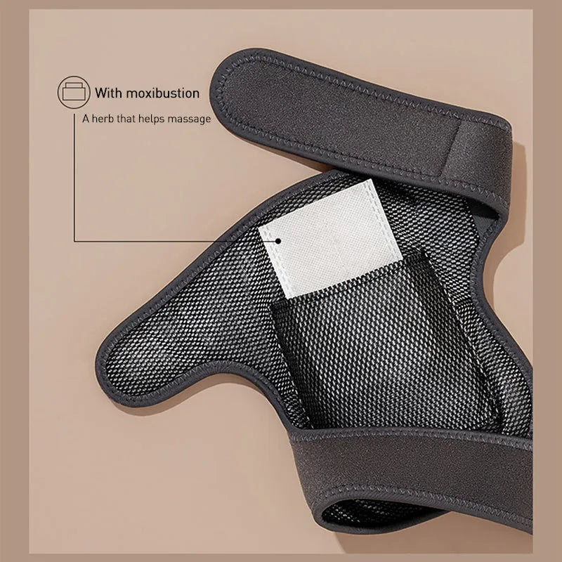 Heated knee pads with 5000mAh battery and 3 heat levels for joint pain relief