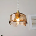 Nordic retro style brass and glass ceiling pendant chandelier for restaurant lighting