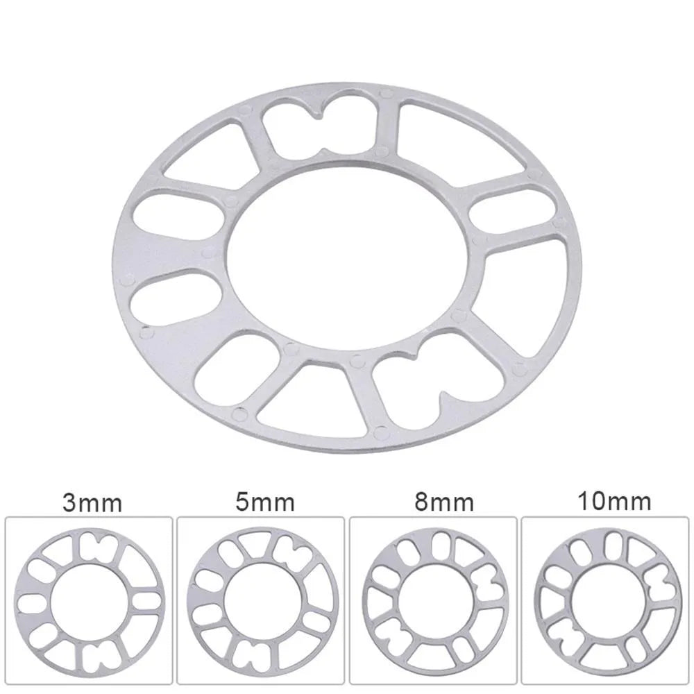 Automotive wheel hub widening gasket spacer in multiple thickness options for wheel modification