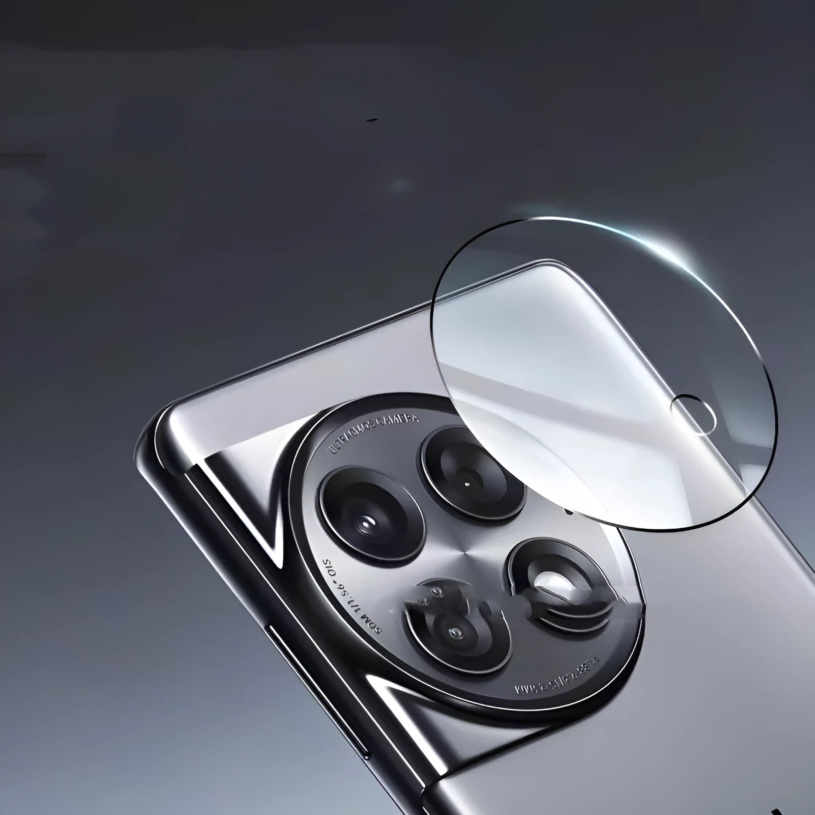 OnePlus smartphone tempered glass lens protector with black ring for 12, Find N3 and 11 models