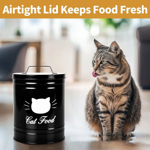 American style round black and white iron sheet storage tin canister with independent inner box.