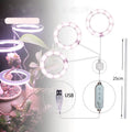 USB LED plant grow light with acrylic mounting stick showing multiple head configuration options