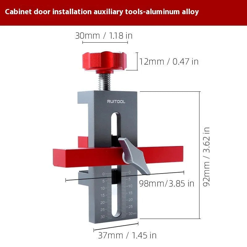 Aluminium alloy cabinet door installation aid tool for woodworking decoration projects