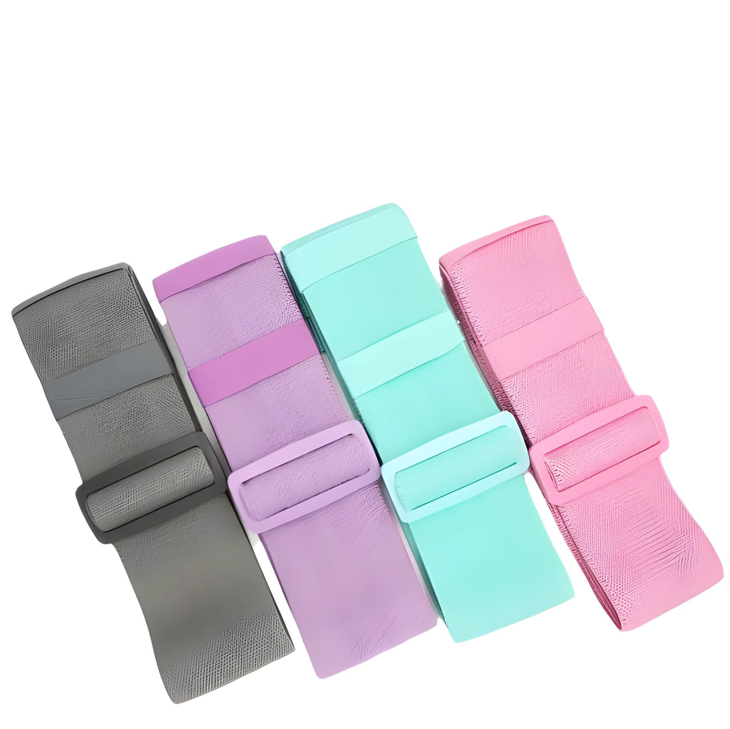 Aolikes adjustable polyester cotton resistance band 93x8cm in grey for glute and stretching exercises