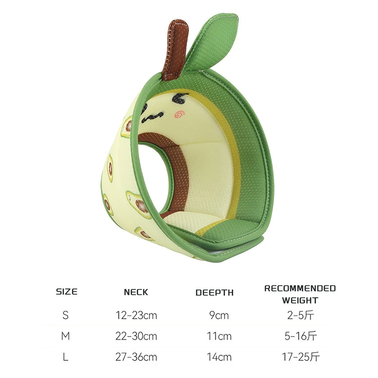 Soft EPE cat recovery cone collar with adjustable neck strap in three sizes