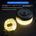 Rechargeable outdoor LED string lights with 30 beads in warm white or colourful light.