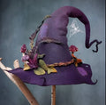 Halloween felt witch hat for adults, five styles, classic pointed design, lightweight felt material