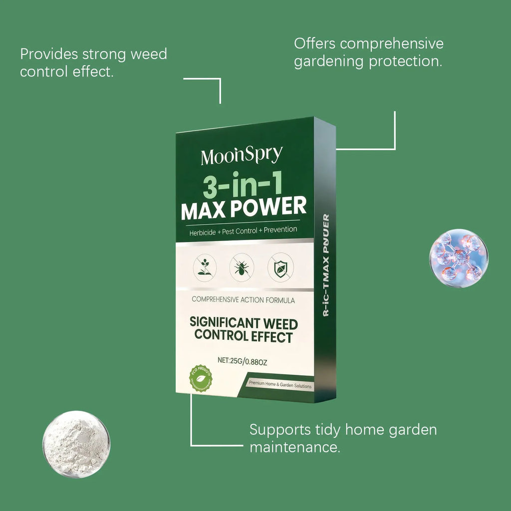 3-In-1 Max Power herbicide 25g granule pack for path, driveway and patio weed control
