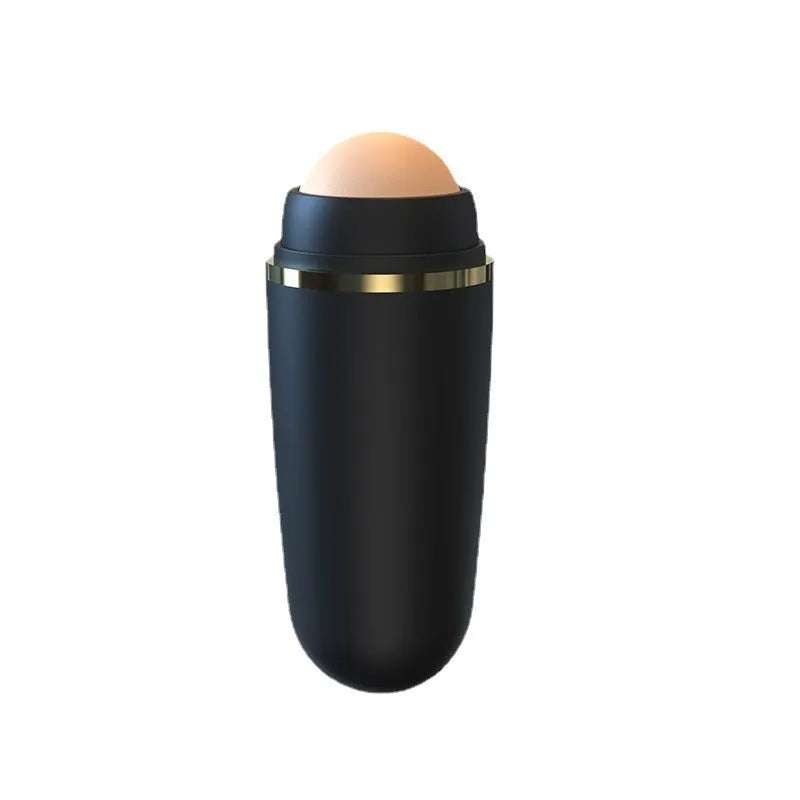 Portable ABS volcanic stone oil absorbing ball for face oil control in black, white, and pink, size 3x8x2cm