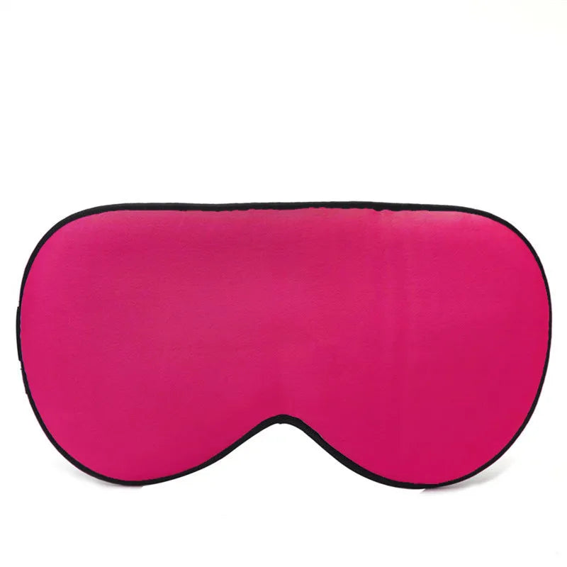 Double-sided mulberry silk eye mask in multiple colour options showing embroidered printed design