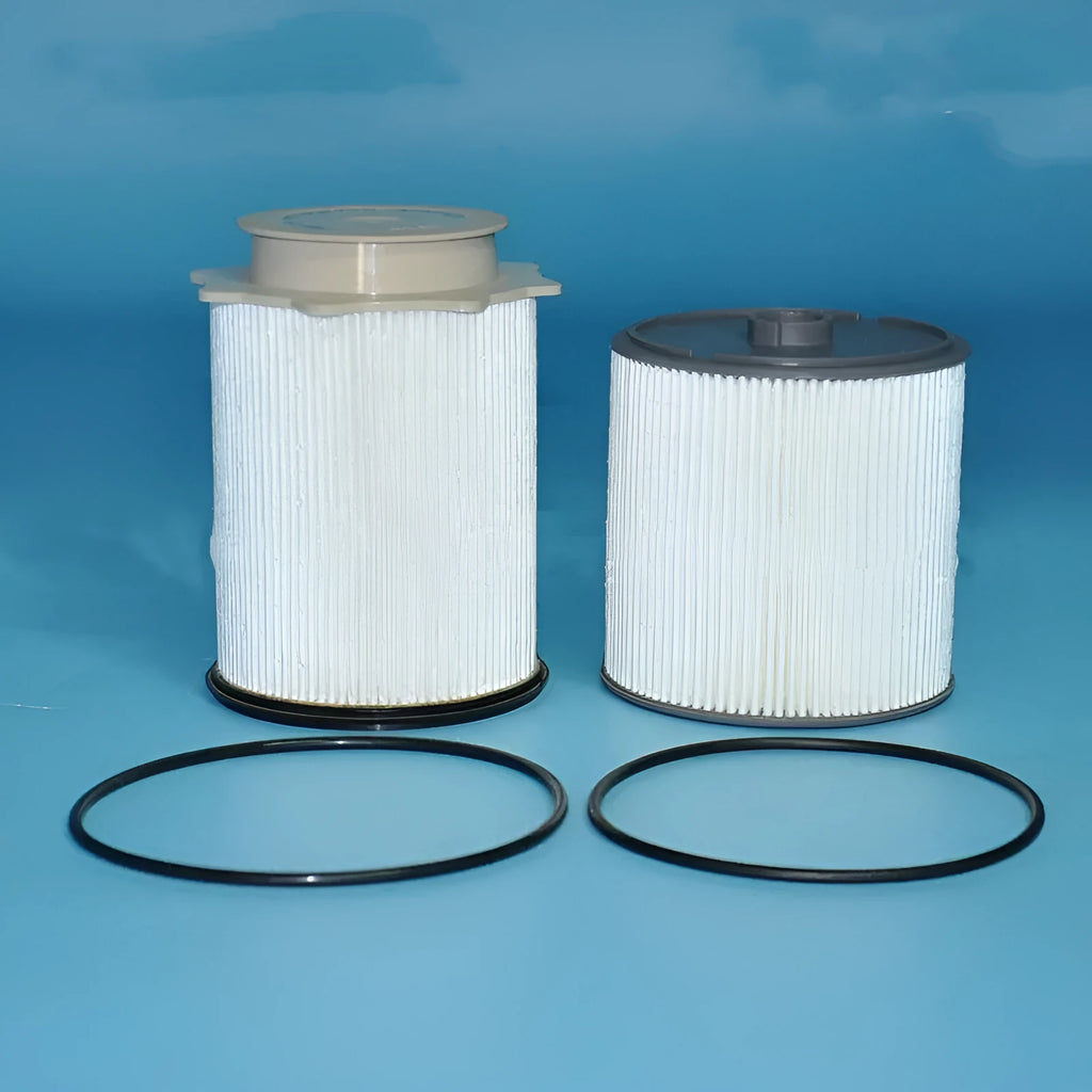 White diesel fuel filter and oil-water separator kit for RAM 1500 to 5500 series trucks