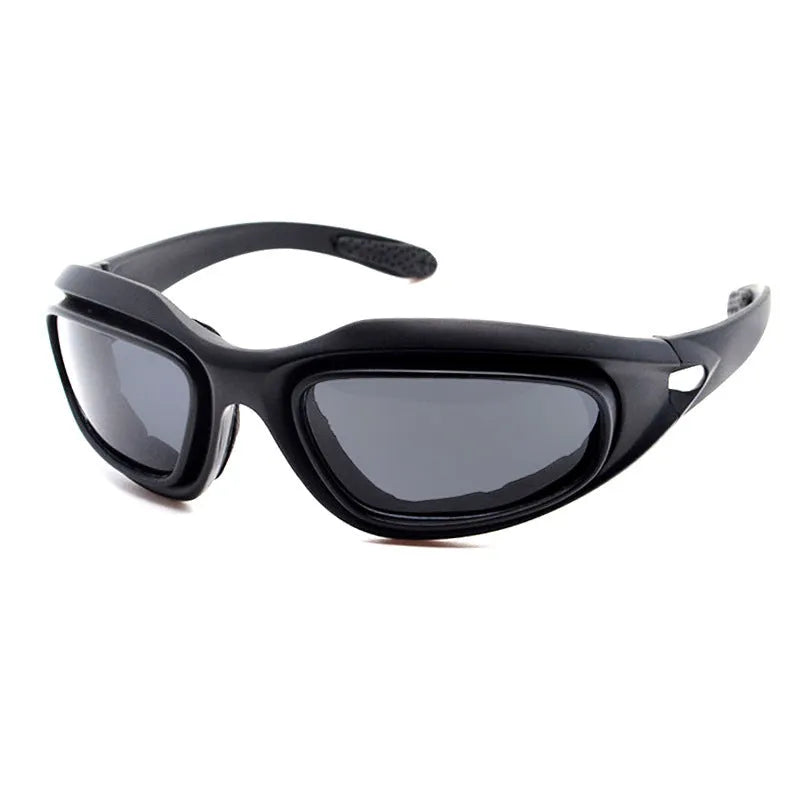 Polarised tactical sunglasses with full rim sports frame in suit colour.