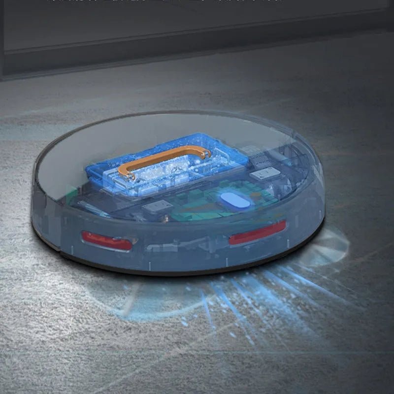 Automatic intelligent sweeping robot in black and white, with brushless motor, 600ml capacity, 320x320x78mm size