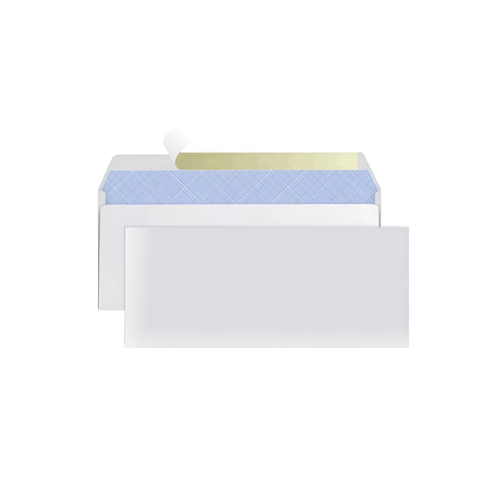 Blue anti-opening self-adhesive confidential security envelope sized 105x240mm.