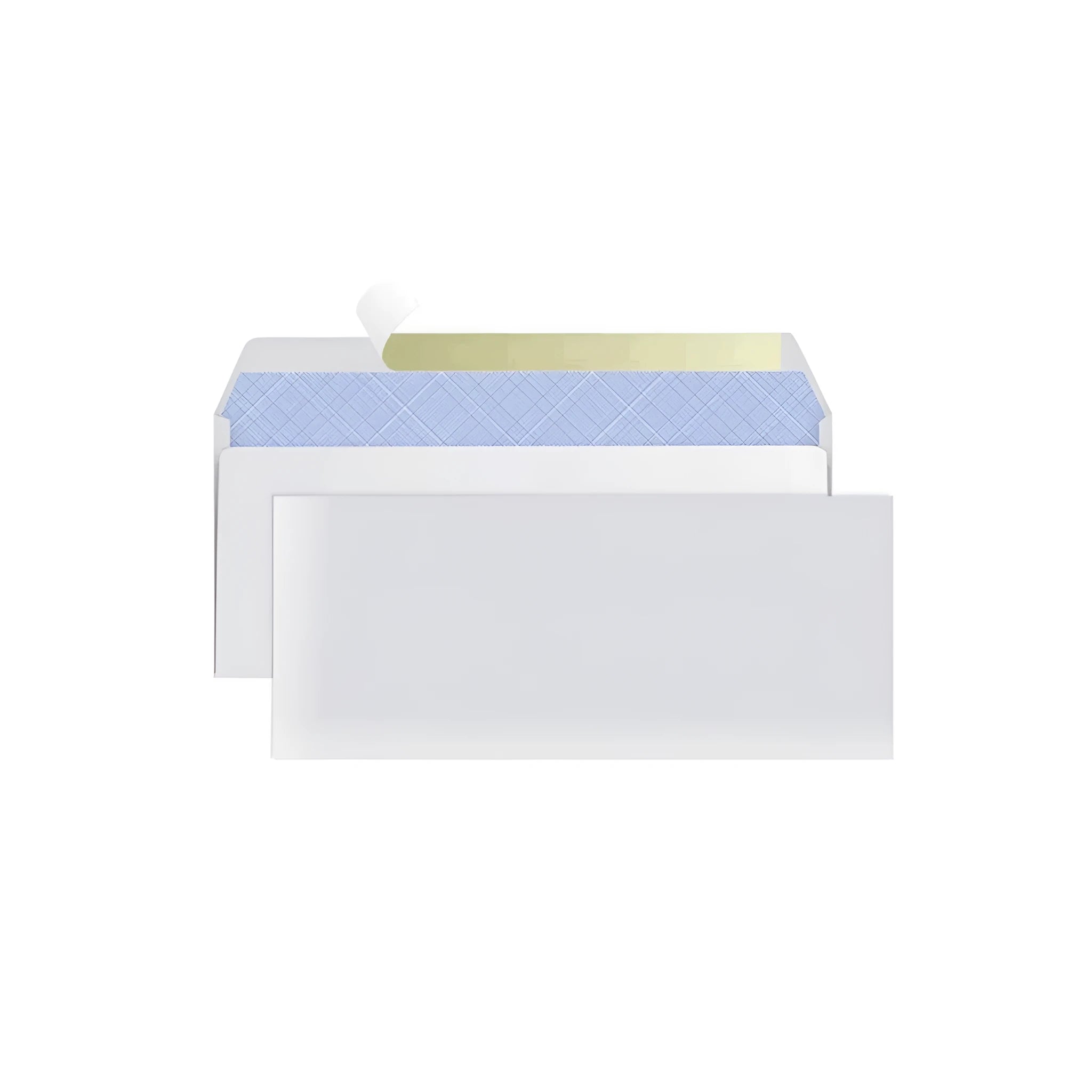 Blue anti-opening self-adhesive confidential security envelope sized 105x240mm.