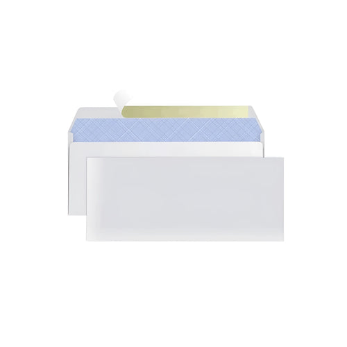 Blue anti-opening self-adhesive confidential security envelope sized 105x240mm.