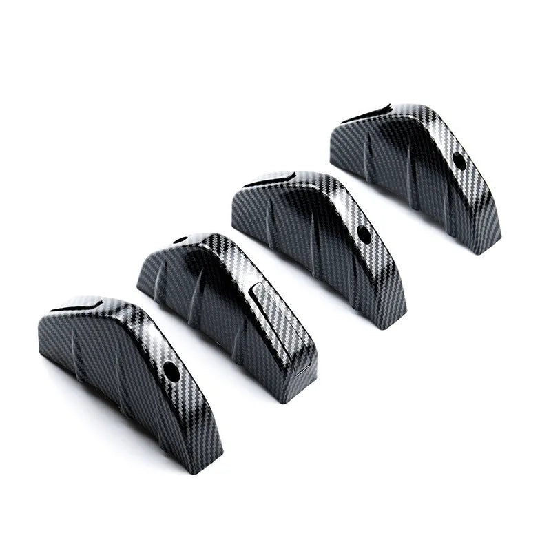 Black triangular ABS plastic rear car spoiler for General Motors models with screws and adhesive