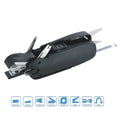 KOONSLED black multifunctional mini stapler with staple remover, 113x38x33mm size, on white background