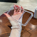Transparent PC airbag phone case for iPhone, shockproof and drop-resistant, simple style
