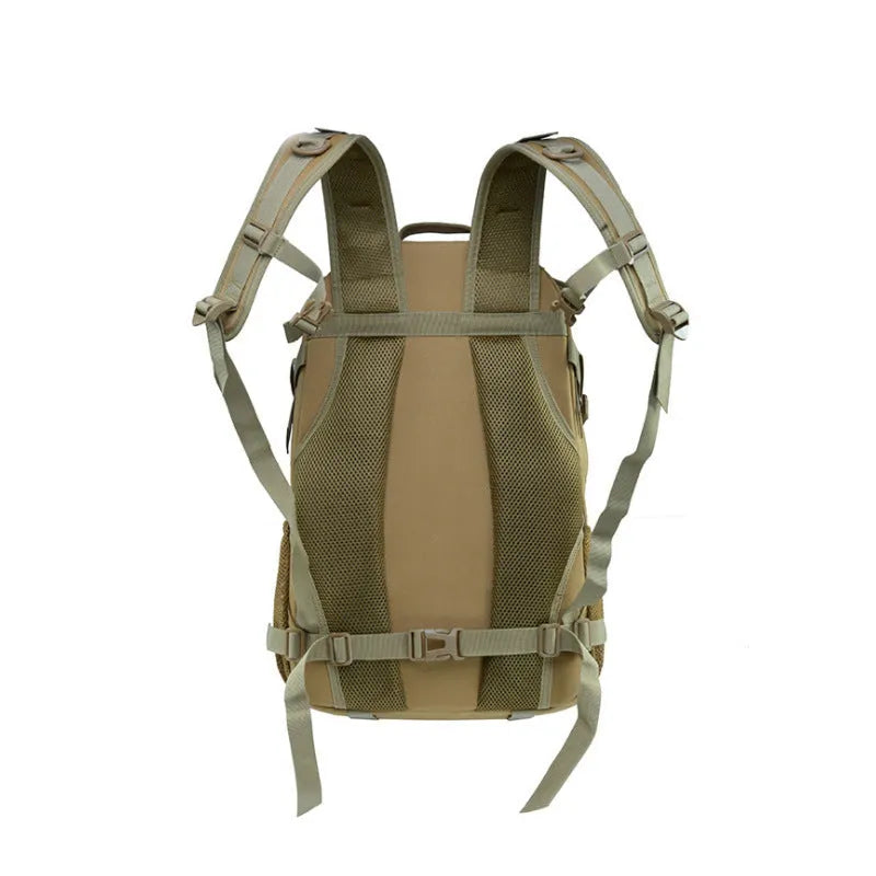 Oxford cloth mountaineering backpack with air pillow belt system in camouflage colour