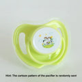 Blue silicone dog pacifier for small dogs with ventilation holes and dust-proof cover on pink background