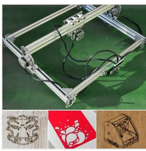 Miniature laser engraving machine with 3000mw specification and 400x300mm bottom plate