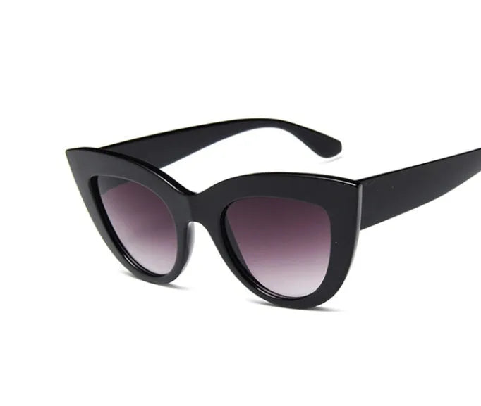 Black frame double grey fashion sunglasses with AC lenses and UV400 protection