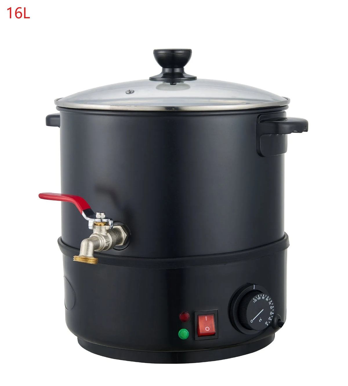 Black electric wax melting machine with US plug, showing capacity label 10L and food-grade material indicator.