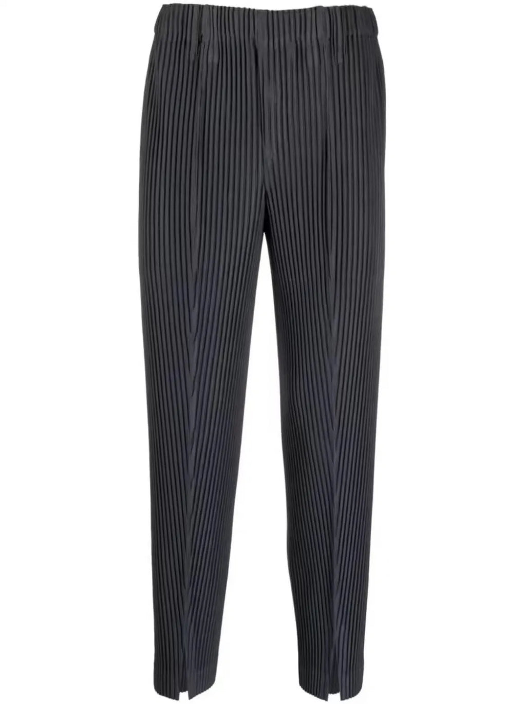 Men's casual baggy straight trousers in polyester fibre, mid-waist, available in gray, sizes M to XXL
