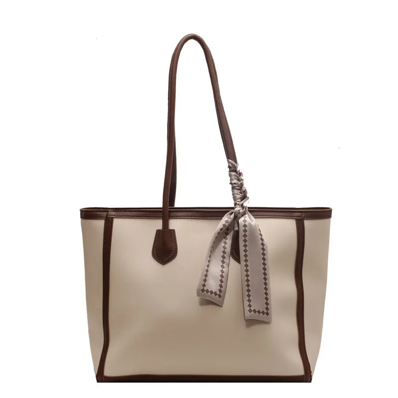Women's PU leather horizontal square shoulder bag with open outer pocket in black, brown, and coffee colours