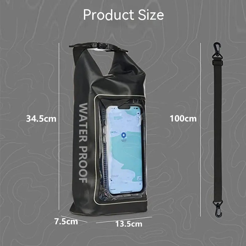 500D PVC mesh waterproof crossbody bag shown in selected colour, suitable for swimming and outdoor sports.