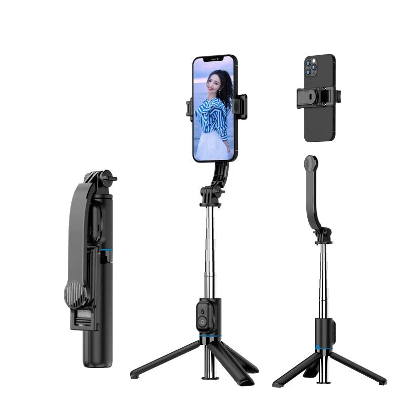 Detachable desktop stand Bluetooth selfie stick extended to 1060mm with phone and remote control