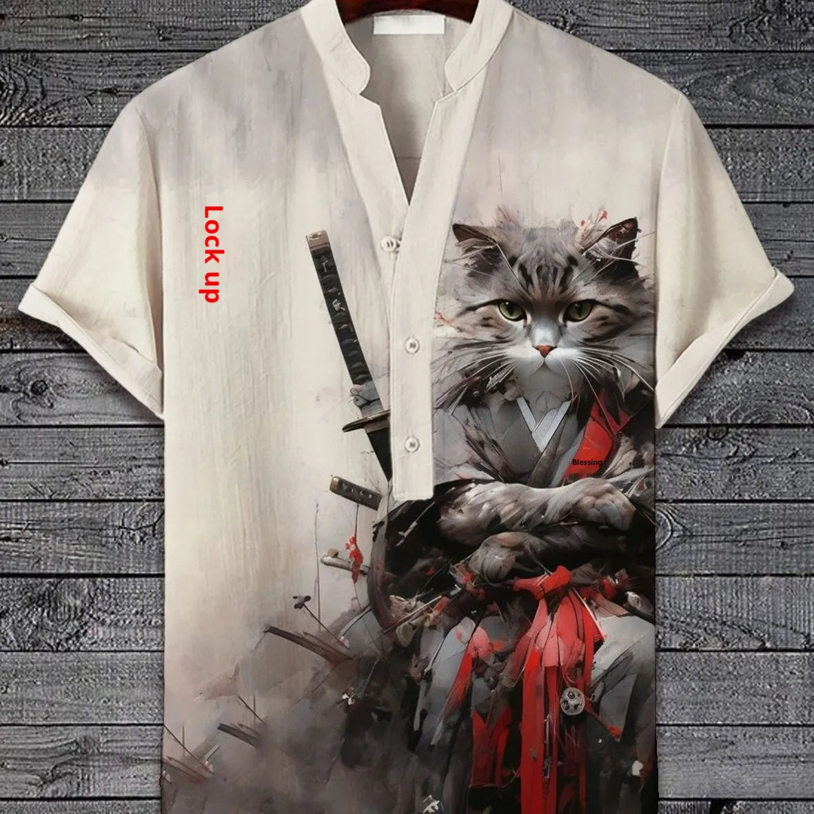 Short sleeve shirt with a 3D digital animal print design in various colours.