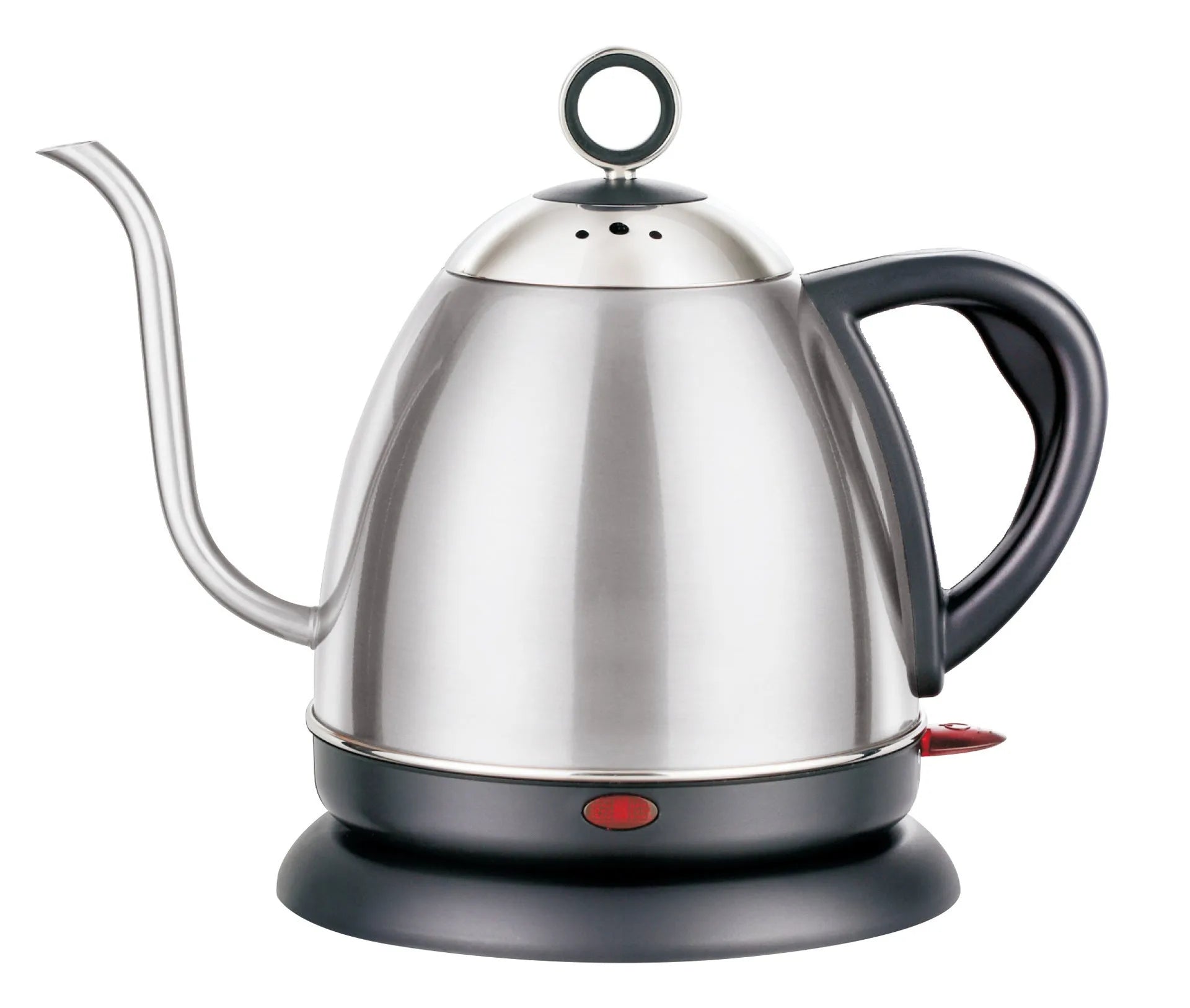 Gold full-automatic stainless steel electric kettle with touch controls and 1 litre capacity.
