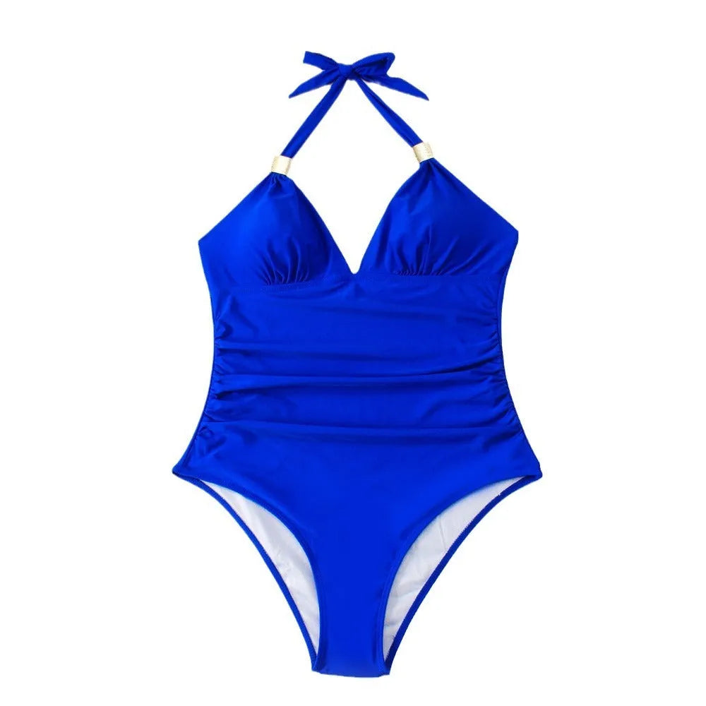 Women's one-piece swimsuit in leopard print style made from quick-drying fabric.