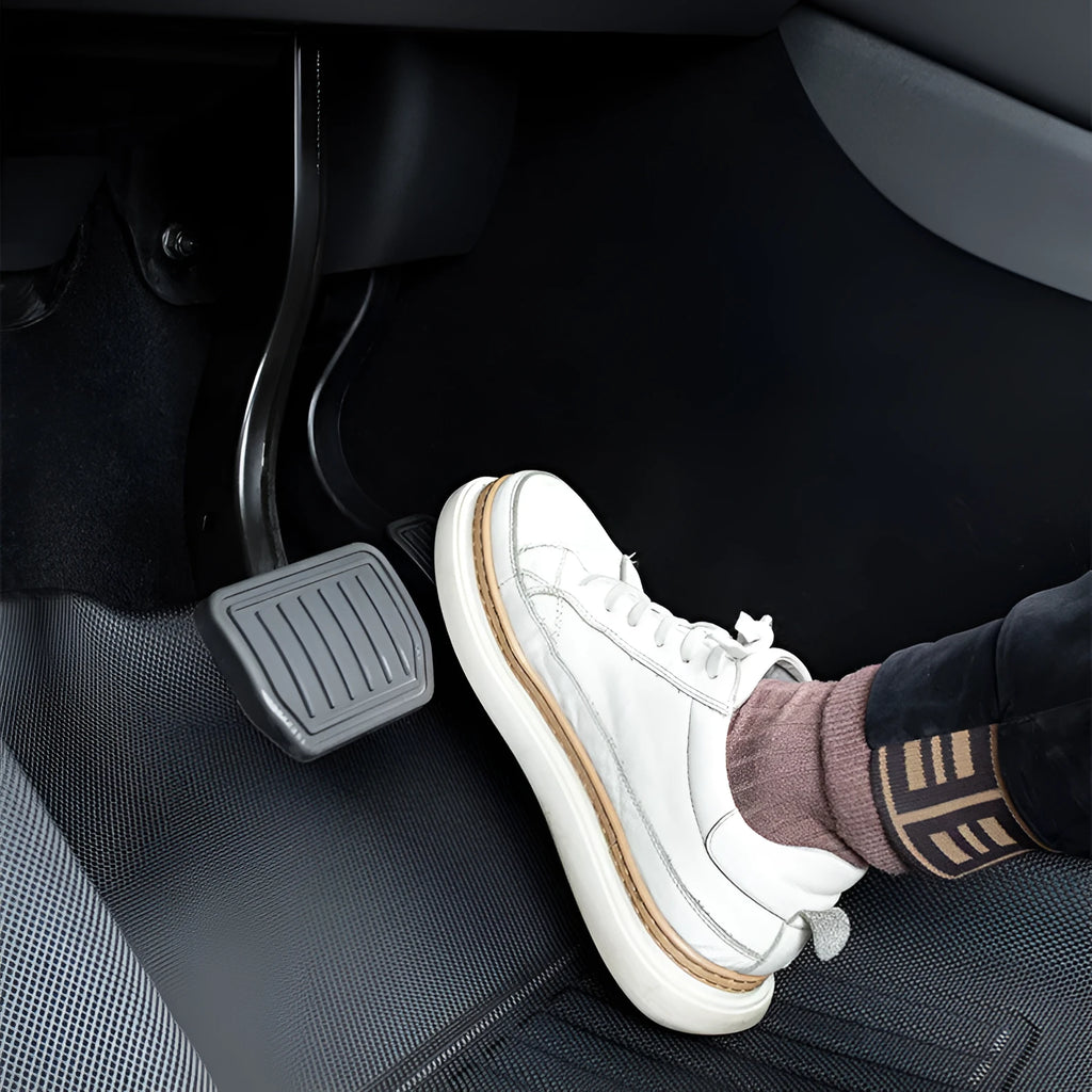TPR floor mats for Tesla Model Y with footrest and storage compartment protection