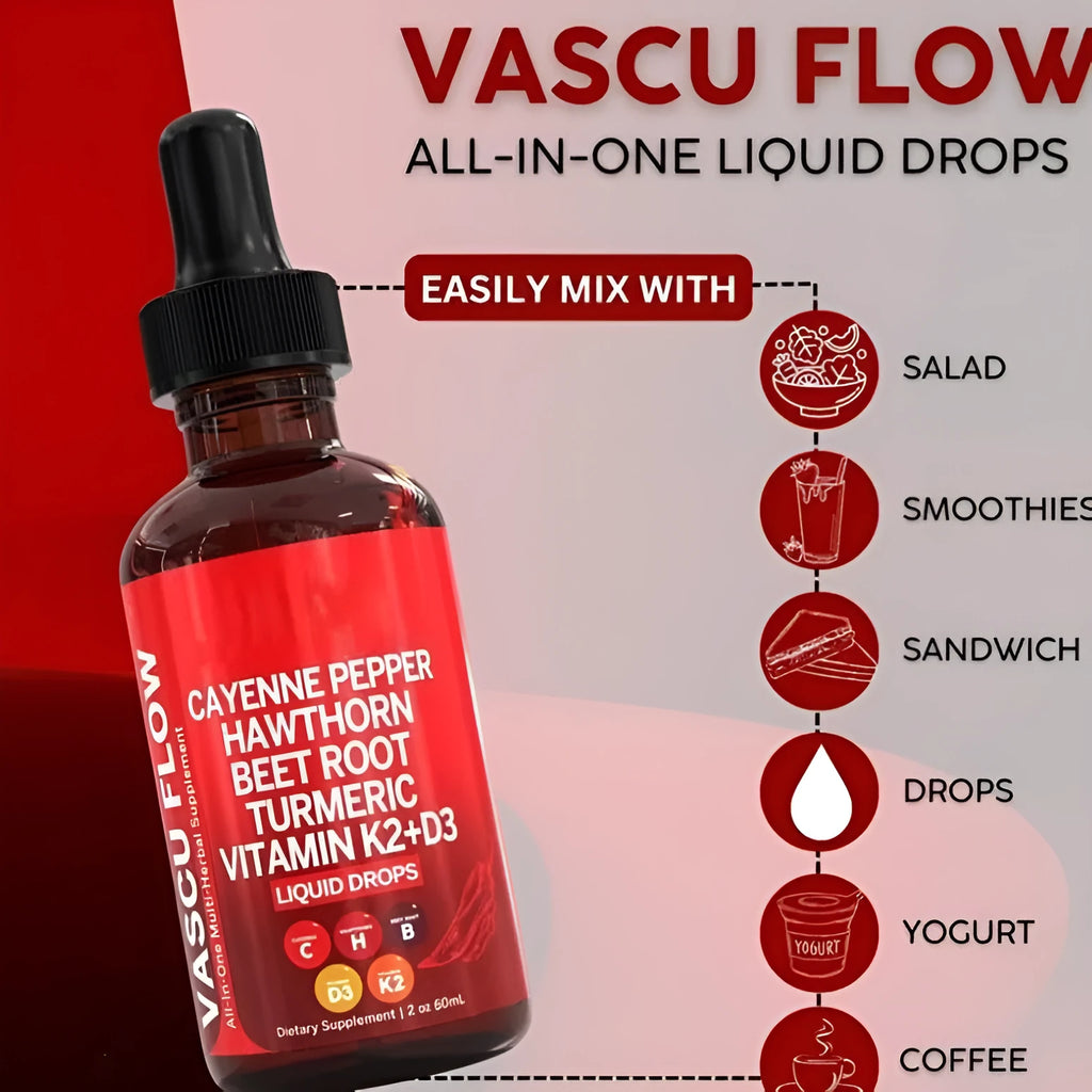 60ml glass bottle of Vitamin D3 K2 Hawthorn Fruit Liquid Drops with dropper