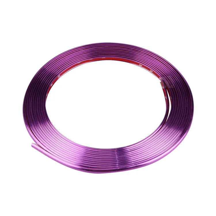 Electroplated purple PVC wheel hub trim circle guard for car wheel protection and decoration
