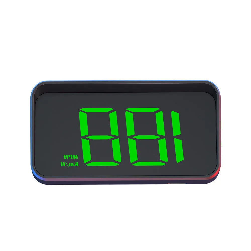 New universal head-up display car GPS velometer HD screen USB power supply green display on dashboard