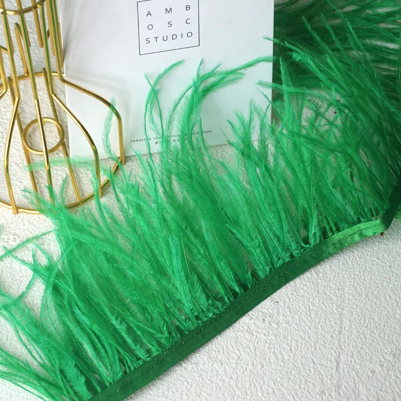 Decorative feather cloth strip DIY trim 10-15cm wide in multiple colours for clothing crafts