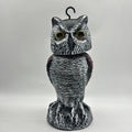 Artificial owl bird scare ornament with shaking head design for outdoor garden protection